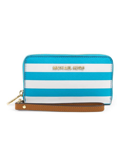 michael kors large jet set travel striped multifunction wallet|Michael Kors multifunction wallet.